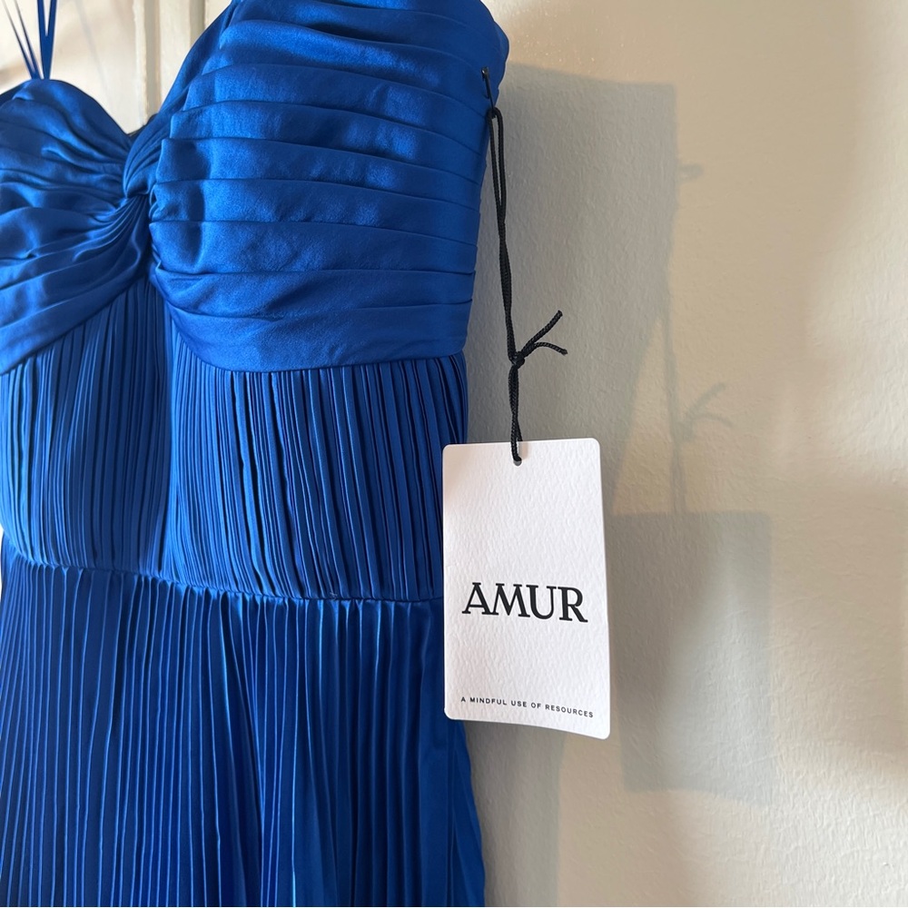 AMUR Pleated Strapless Belle Midi Dress - Picture 11 of 16